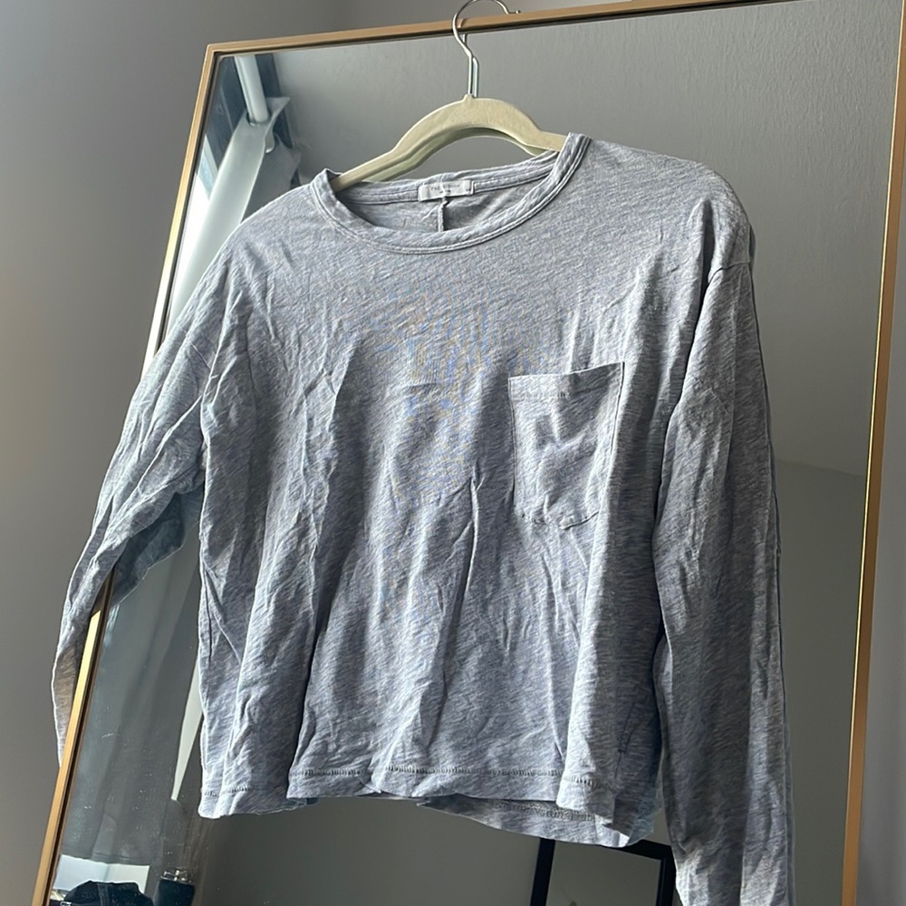 rag & bone cropped long sleeved tee
